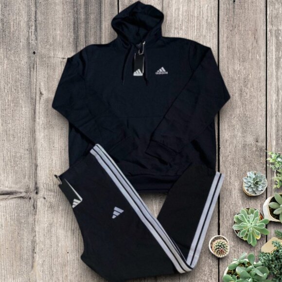 adidas Pants - 🤩NWT adidas 2 pc hoodie sweatshirt and leggings outfit size L womens set bundle